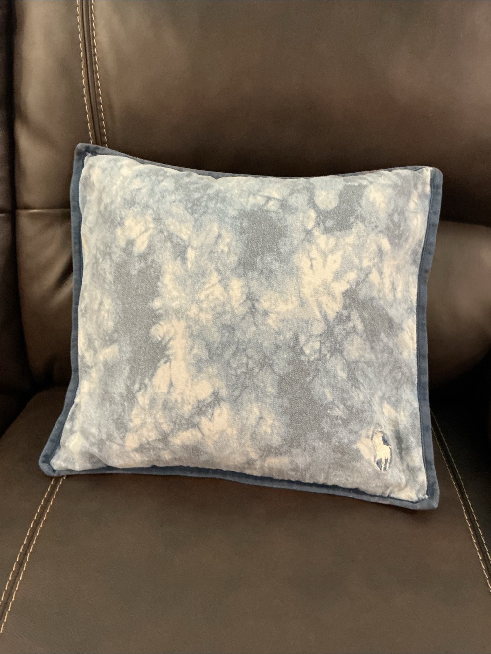 Polo by Ralph Lauren Blue and white Tie-Dye Accent Pillow